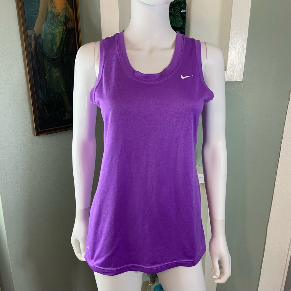Women’s Nike Purple Athletic Tank Top Dri-Fit Medium M Running Gym Sleeveless